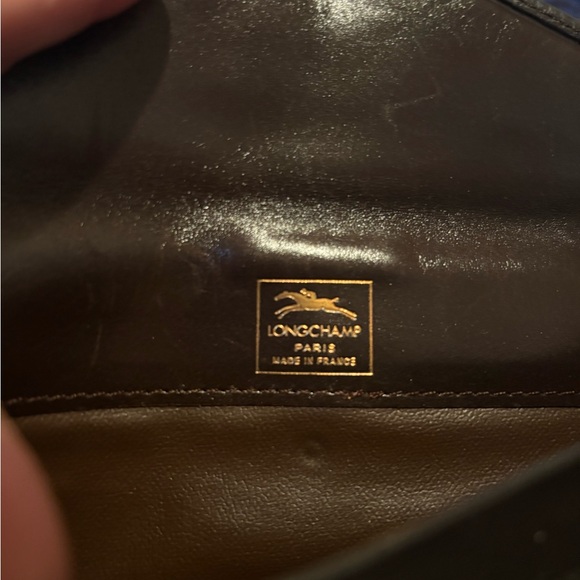 Longchamp Black Leather Button Wallet - Picture 4 of 7